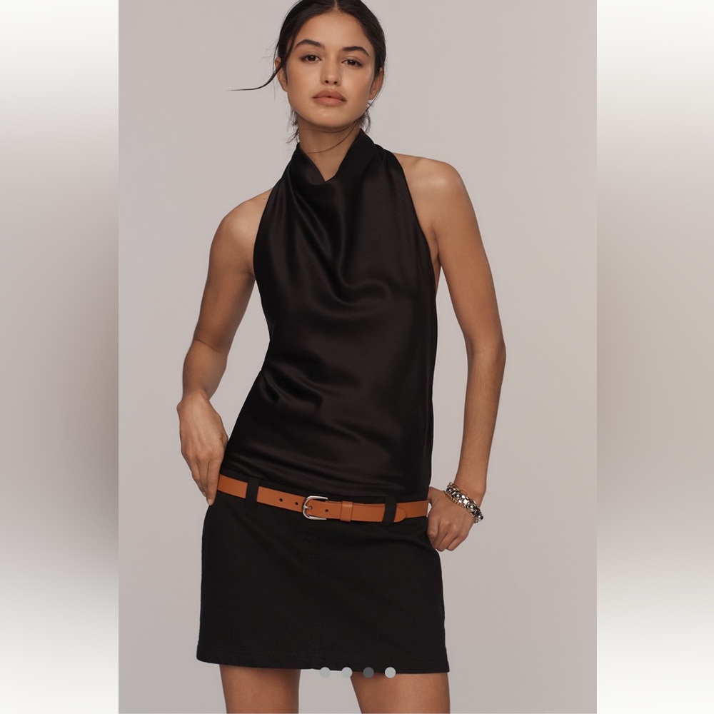 NWT Maeve cowl neck mini belted dress